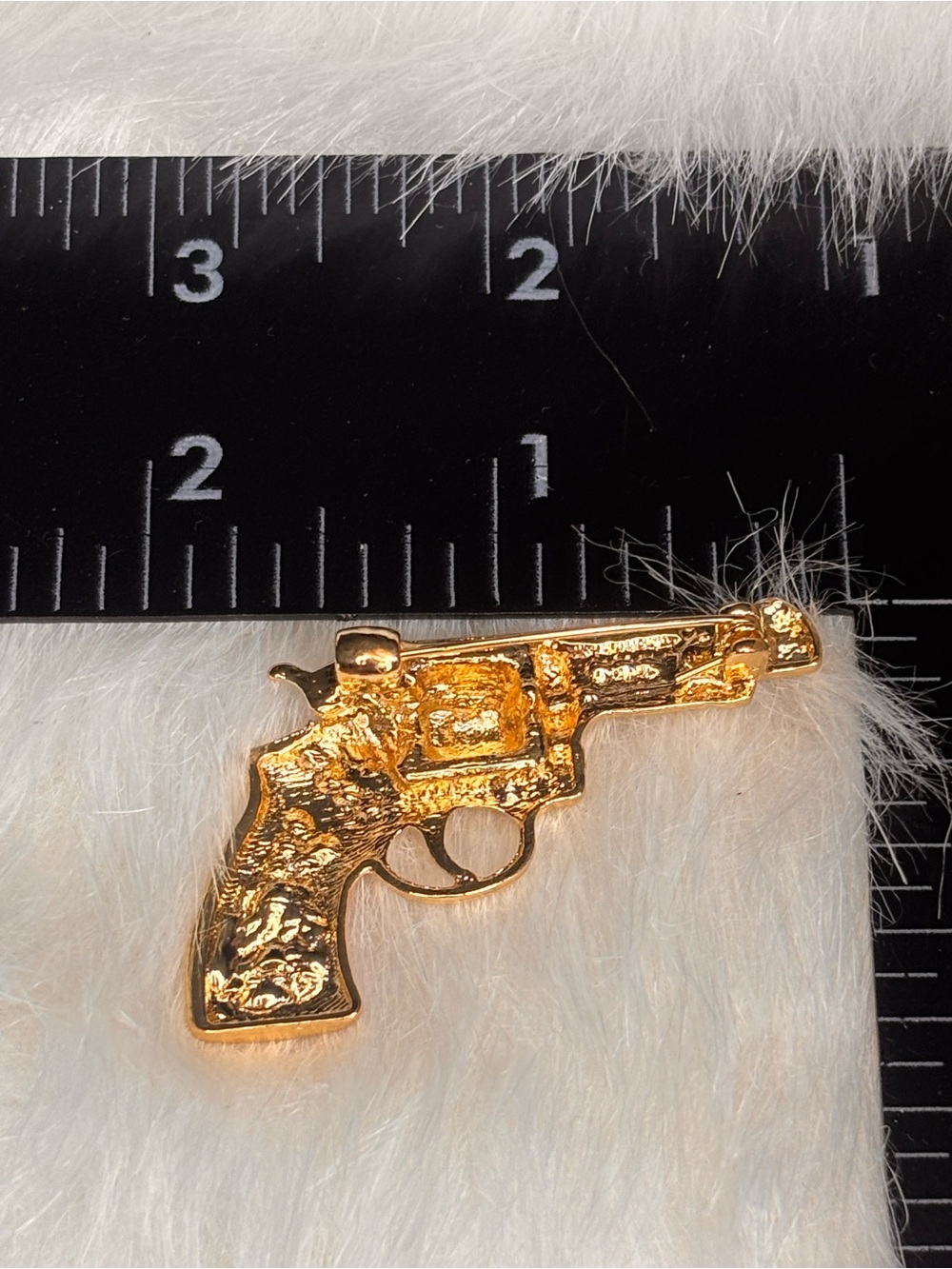 💖 Pink Rhinestone Revolver Brooch - Picture 2 of 2